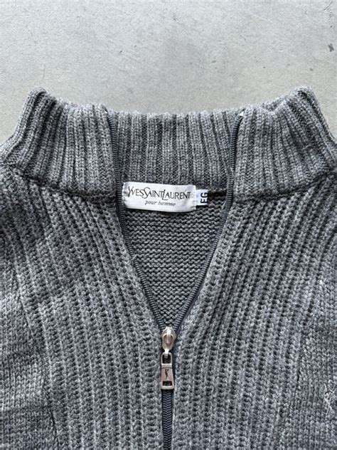 ysl half zip sweater